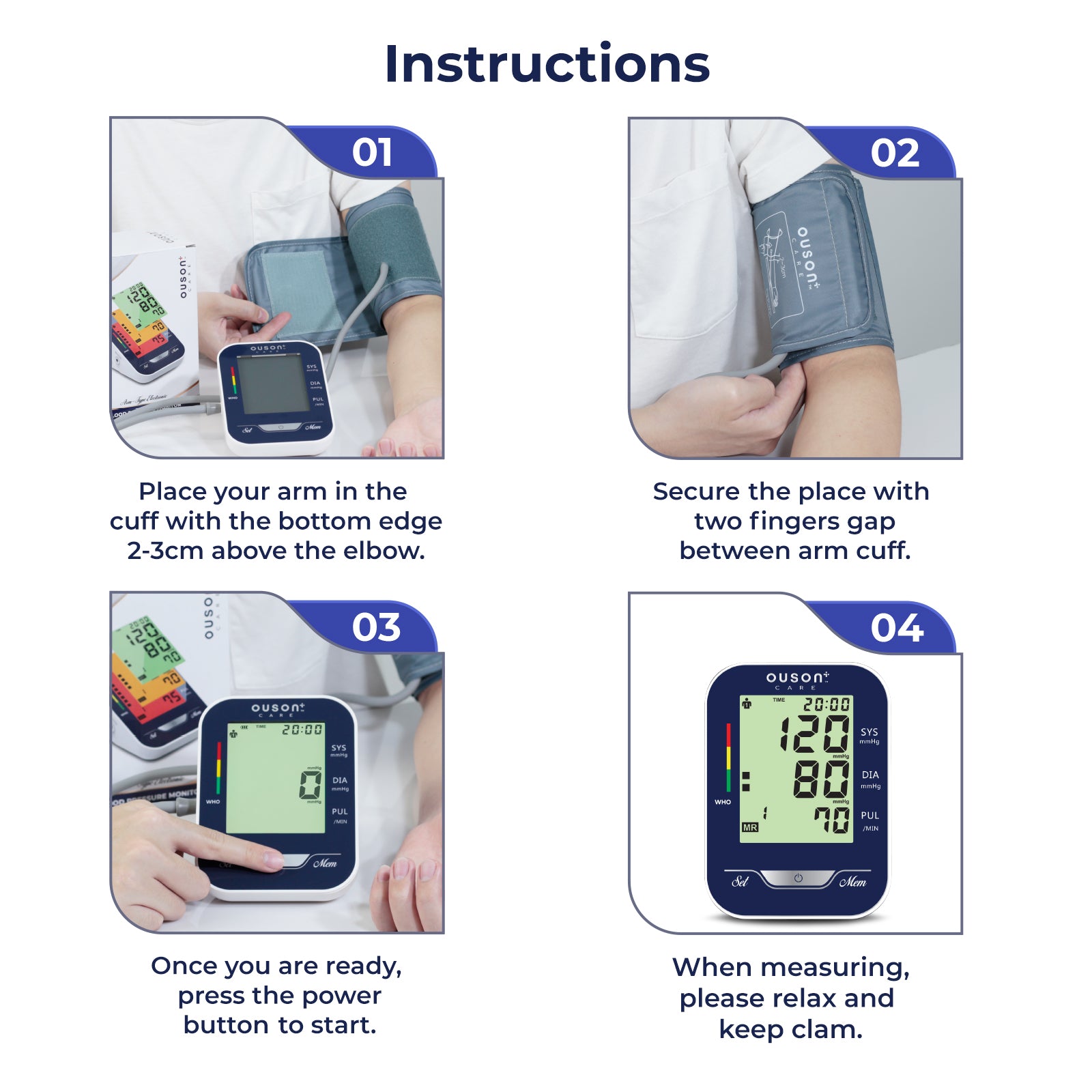 Ouson Care Arm Type Electronic Blood Pressure Monitor [BSX523]
